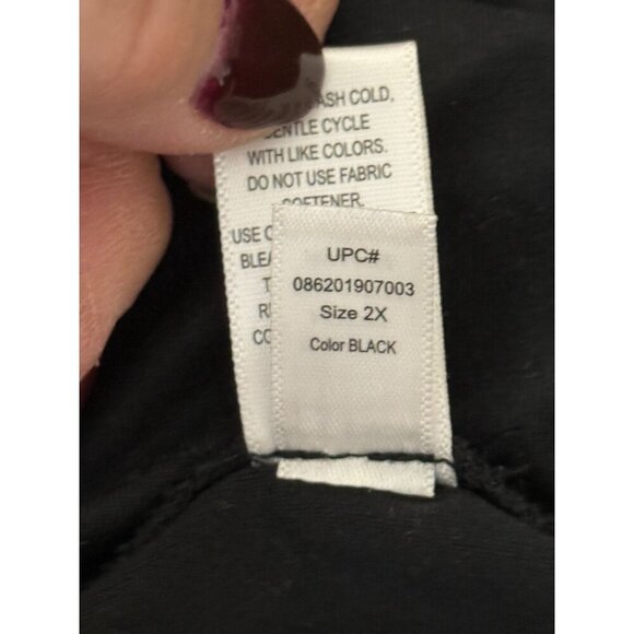 Cuddl Duds Womens 2X Black‎ Skirt With Side Slits Polyester/Spandex Blend - Picture 6 of 7